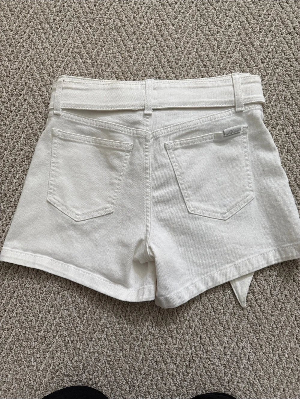 Joe's Jeans High-Rise White Tie-Waist Shorts